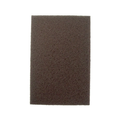 Weiler Non-Woven Hand Pad, 9 in x 6 in, Brown, Aluminum Oxide, Brown, Heavy-Duty (804-51454) Box of 40