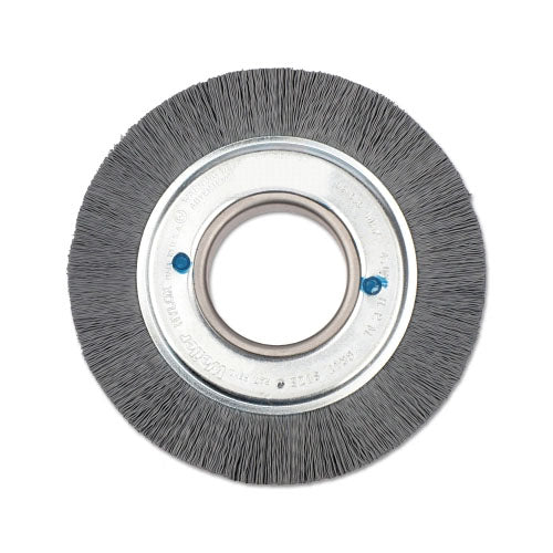 Weiler Nylox® Crimped-Filament Wheel Brush, 6in Dia. x 1in W, 0.040 Bristle, 3,600 rpm (804-83050) Each