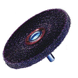 Weiler Polyflex® Stem-Mounted Conflex Brush, 3 in D x 1/4 in W, .008 Steel, 20,000 rpm (804-35310) 10 EA / CTN