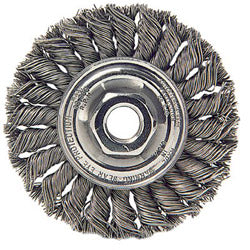 Weiler Dualife Twist Knot Wire Wheel, 8 in Dia, 5/8 Arbor, .023 Steel Wire, 38 Knots (804-08156) Each