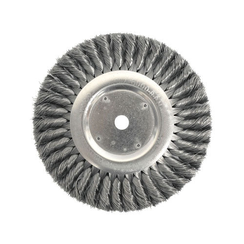 Weiler Standard Twist Knot Wire Wheel, 8 in D, .014 in Steel Fill, 3/4 in Arbor Hole (804-08138) Each