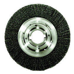 Weiler Medium-Face Crimped Wire Wheel, 10 in dia x 1-1/8 in W Face, 0.014 in Steel Wire, 3600 RPM (804-06160) Each