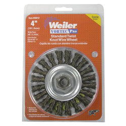 Weiler Wolverine® Stringer Bead Wheel, 4 in dia x 3/16 in W Face, 0.020 in Steel Wire, 20000 RPM (804-36218) Carton of 5