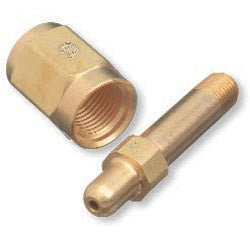 Western Enterprises Regulator Inlet Nipples, Air, 1/4 in (NPT), 3", Brass, CGA-347 (312-347-3) Each