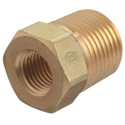 Western Enterprises Pipe Thread Bushing, 3,000 psi, Brass, 1/4 in NPT Female, 1/2 in NPT Male, All Gas Types (312-BB-4-8HP) Each