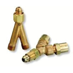 Western Enterprises Y Connections, 3,000 PSIG, Brass, Fuel Gas, 1/4 in NPT(M) (312-111-5) Each