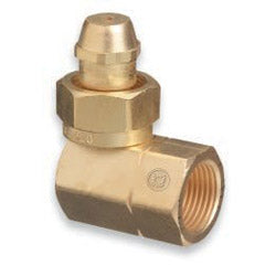 Western Enterprises Brass Cylinder Adaptors, CGA-520 "B" Tank Acetylene To CGA-510 POL Acetylene 90° (312-318) Each