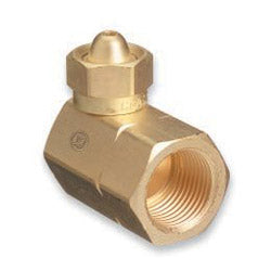 Western Enterprises Brass Cylinder Adaptors, CGA-200 "MC" Acetylene To CGA-510 POL Acetylene 90° (312-321) Each