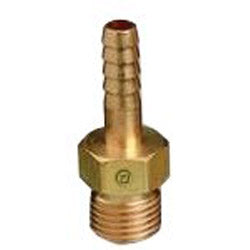 Western Enterprises Brass Hose Adaptors, Male/Barb, Brass, LH, 1/4 in (312-41-B) Each