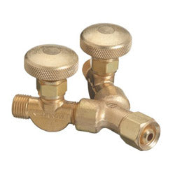 Western Enterprises Valved "Y" Connections, 200 PSIG, Brass, Male/Female, RH, 5/8 in - 18 (312-411) Each