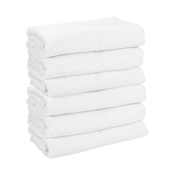Arkwright Home Power Gym Bath Towel 22x44 White (6/Pack) (PNP-PWR-2244-6) 6/PK