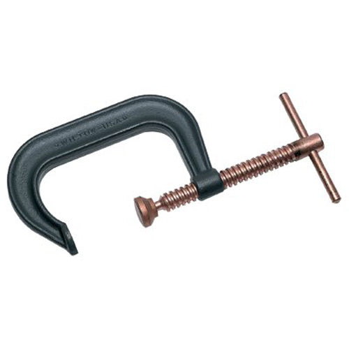 Wilton Spark-Duty™ 400P/400CS Hi-Vis C-Clamp, Sliding Pin, 2-1/2 in Throat Depth, Gray, 0 in to 3 in Opening (825-14229) Each