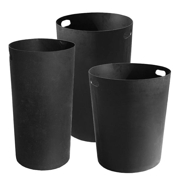 Oakley® 36-Gallon Slatted Waste Receptacle in Black - Quick Ship (QS-M3601-FT-BK) Each
