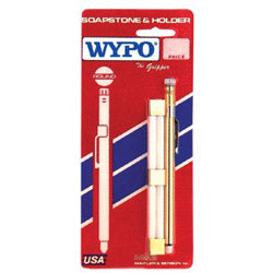 WYPO Round Soapstone Holder, 1/4 in X 5 in, Stainless Steel, Includes (4) Soapstones (326-SP-800-1) Each