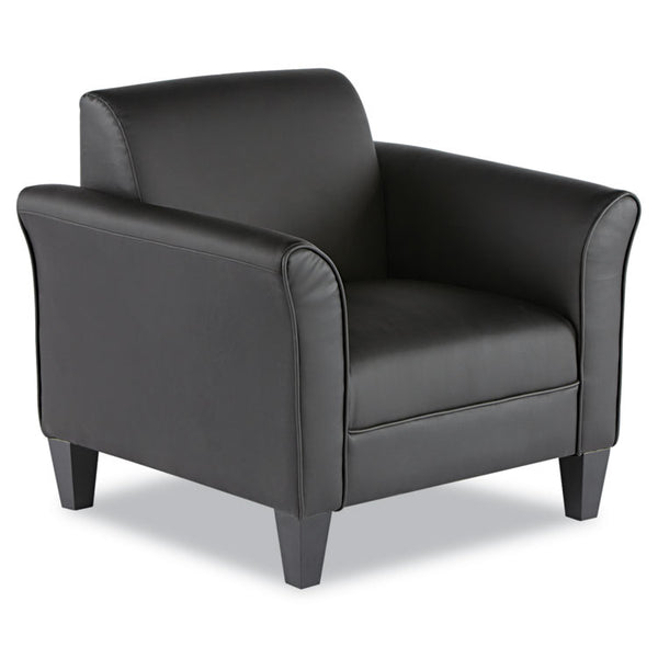Alera® Alera Reception Lounge Sofa Series Club Chair, 35.43" x 30.7" x 32.28", Black Seat, Black Back, Black Base (ALERL23LS10B)