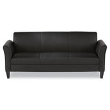 Alera® Alera Reception Lounge Furniture, 3-Cushion Sofa, 77w x 31.5d x 32h, Black (ALERL21LS10B)