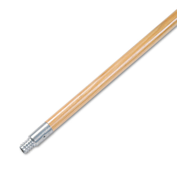 Boardwalk® Metal Tip Threaded Hardwood Broom Handle, 0.94" dia x 60", Natural (BWK136)