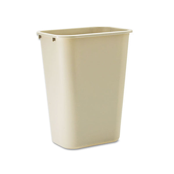 Rubbermaid® Commercial Deskside Plastic Wastebasket, 10.25 gal, Plastic, Beige (RCP295700BG)