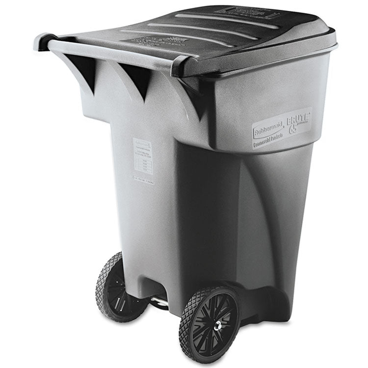 Brute Roll-Out Heavy-Duty Container, 95 gal, Polyethylene, Gray (RCP9W22GY)