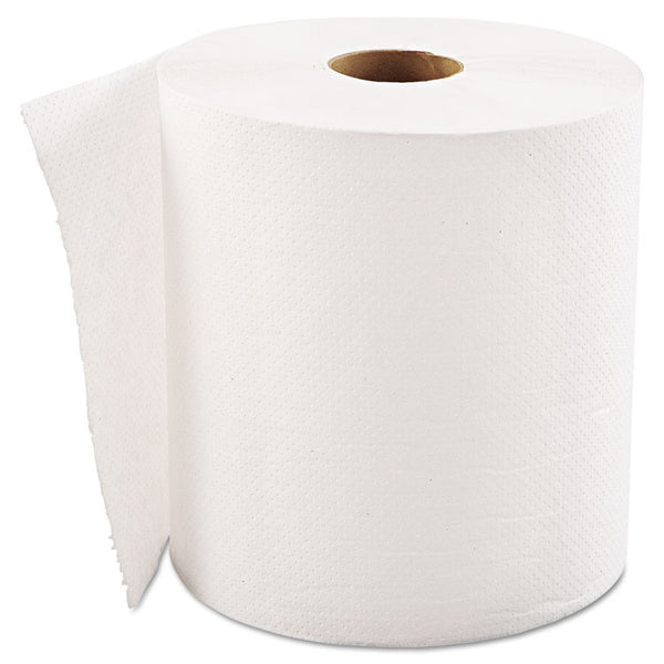 GEN Hardwound Roll Towels, 1-Ply, 8" x 600 ft, White, 12 Rolls/Carton (GENHWTWHI)
