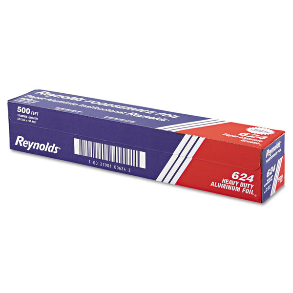 Reynolds Wrap® Heavy Duty Aluminum Foil Roll, 18" x 500 ft, Silver (RFP624)