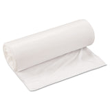 Inteplast Group Low-Density Commercial Can Liners, 33 gal, 0.8 mil, 33" x 39", White, 25 Bags/Roll, 6 Rolls/Carton (IBSSL3339XHW)