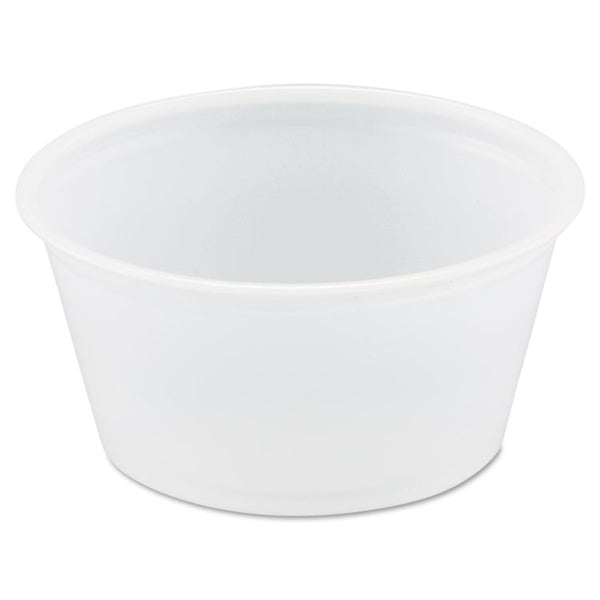 Dart® Polystyrene Portion Cups, 2 oz, Translucent, 250/Bag, 10 Bags/Carton (DCCP200N)