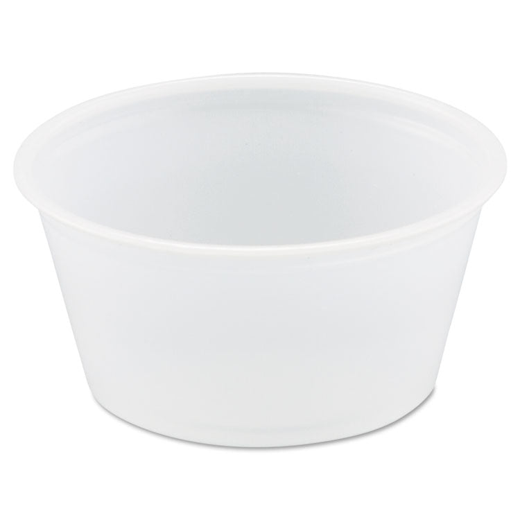 Dart® Polystyrene Portion Cups, 2 oz, Translucent, 250/Bag, 10 Bags/Carton (DCCP200N)