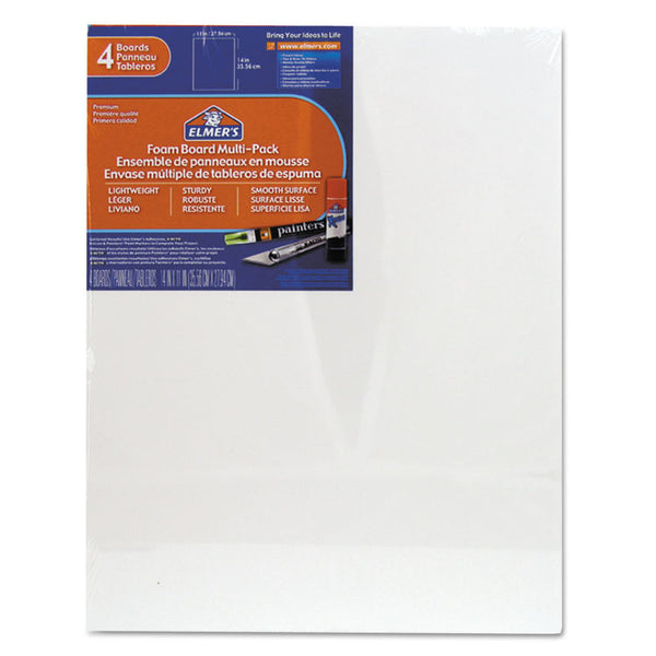 Fome-Cor® Pro White Pre-Cut Foam Board Multi-Packs, 11 x 14, 4/Pack (ACJ07007109) Pack of 4