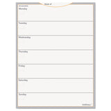 AT-A-GLANCE® WallMates Self-Adhesive Dry Erase Weekly Planning Surfaces, 18 x 24, White/Gray/Orange Sheets, Undated (AAGAW503028)