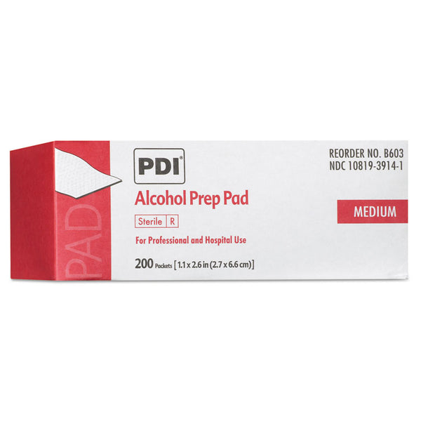 Sani Professional® PDI Alcohol Prep Pads, 200/Box (NICB60307) Box of 200