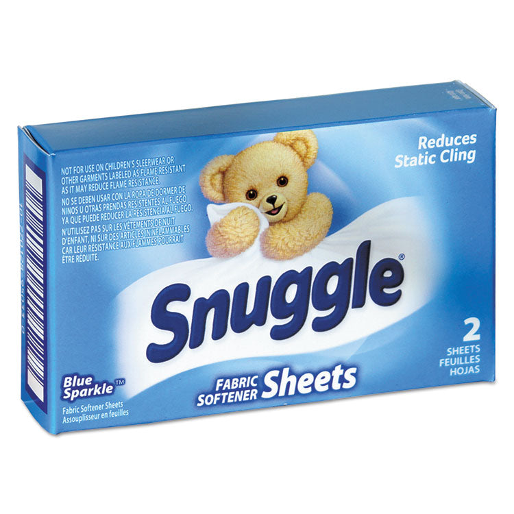 Snuggle® Vend-Design Fabric Softener Sheets, Blue Sparkle, 2 Sheets/Box, 100 Boxes/Carton (VEN2979929)
