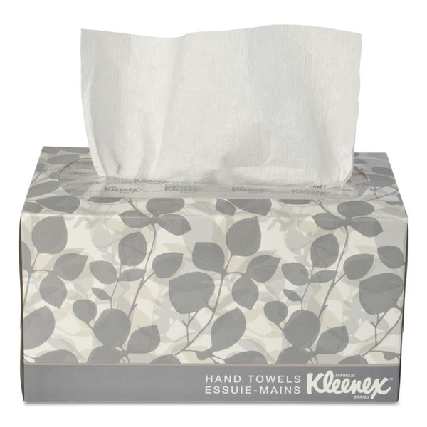 Kleenex® Hand Towels, POP-UP Box, Cloth, 1-Ply, 9 x 10.5, Unscented, White, 120/Box (KCC01701)