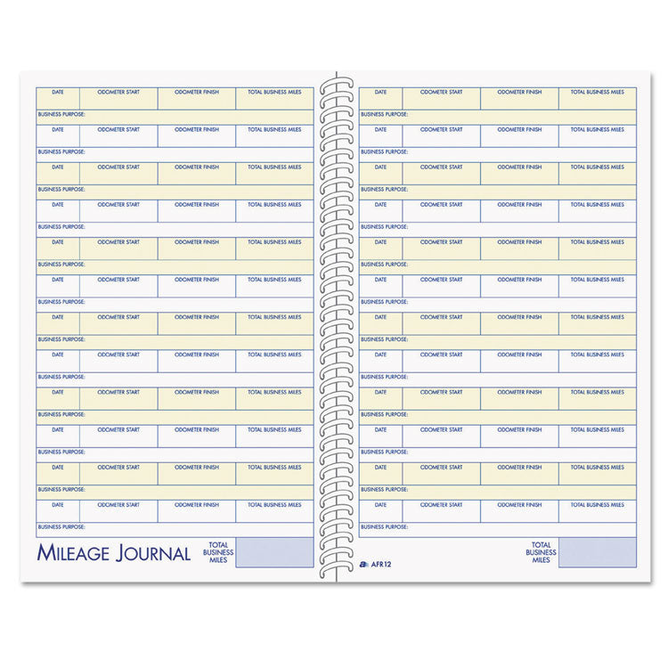 Adams® Vehicle Mileage and Expense Book, One-Part (No Copies), 5.25 x 8.5, 49 Forms Total (ABFAFR12)