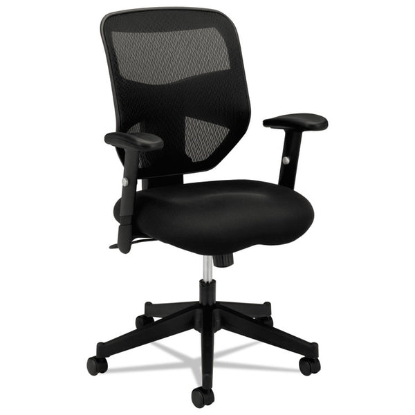 HON® VL531 Mesh High-Back Task Chair with Adjustable Arms, Supports Up to 250 lb, 18" to 22" Seat Height, Black (BSXVL531MM10)