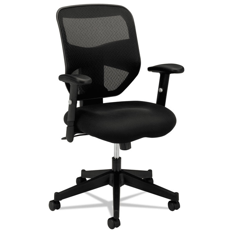 VL531 Mesh High-Back Task Chair with Adjustable Arms, Supports Up to 250 lb, 18" to 22" Seat Height, Black (BSXVL531MM10)
