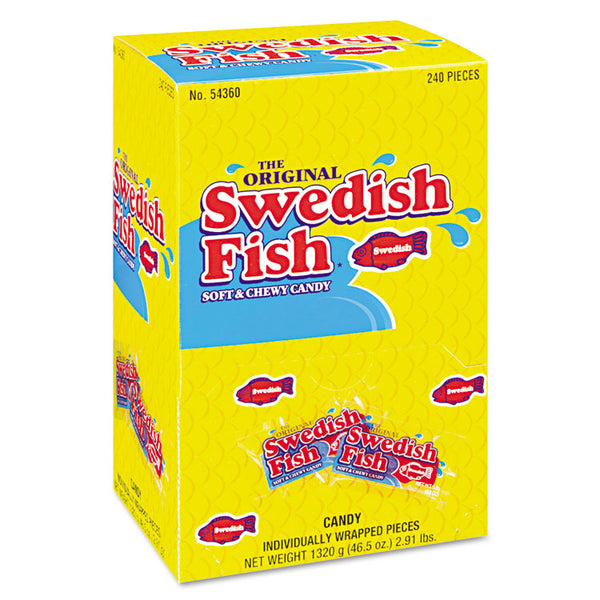 Swedish Fish® Grab-and-Go Candy Snacks In Reception Box, 240-Pieces/Box (CDB43146)