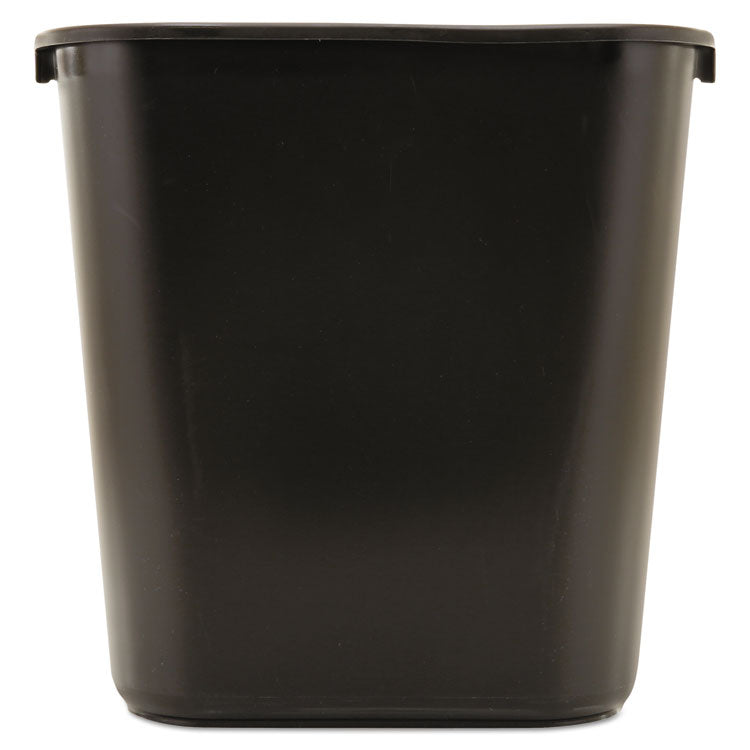 Deskside Plastic Wastebasket, 7 gal, Plastic, Black (RCP295600BK)