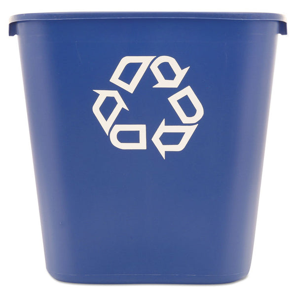 Rubbermaid® Commercial Deskside Recycling Container, Medium, 28.13 qt, Plastic, Blue (RCP295673BE)