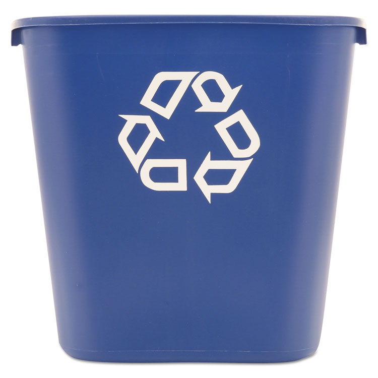 Deskside Recycling Container, Medium, 28.13 qt, Plastic, Blue (RCP295673BE)