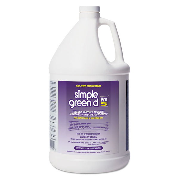 Simple Green® d Pro 5 Disinfectant, 1 gal Bottle, 4/Carton (SMP30501CT)