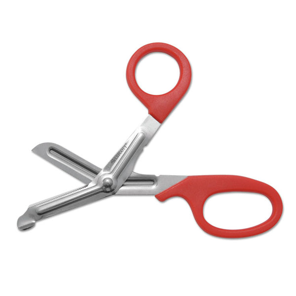 Westcott® Stainless Steel Office Snips, 7" Long, 1.75" Cut Length, Red Offset Handle (ACM10098) Each