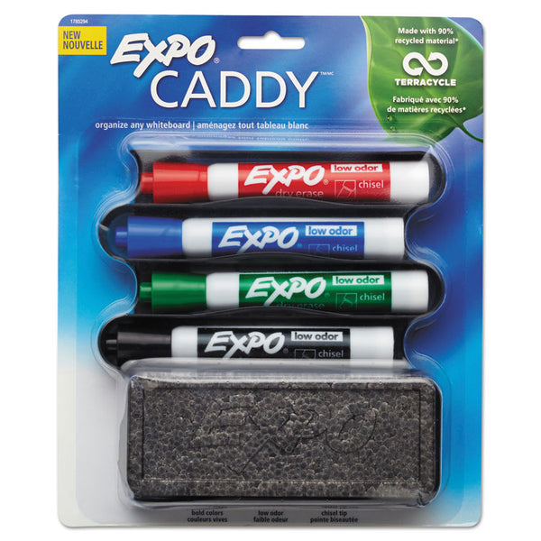 EXPO® Whiteboard Caddy Set, Broad Chisel Tip, Assorted Colors, 4/Set (SAN1785294)