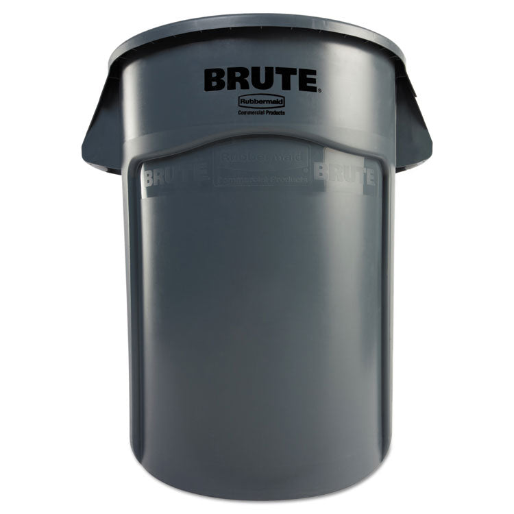Vented Round Brute Container, 44 gal, Plastic, Gray (RCP264360GY)