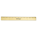 Westcott® Wood Ruler with Single Metal Edge, Standard, 12" Long (ACM05011) Each