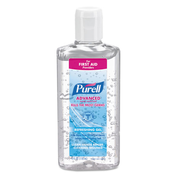 PURELL® Advanced Refreshing Gel Hand Sanitizer, 4 oz Flip-Cap Bottle, Clean Scent, 24/Carton (GOJ965124)