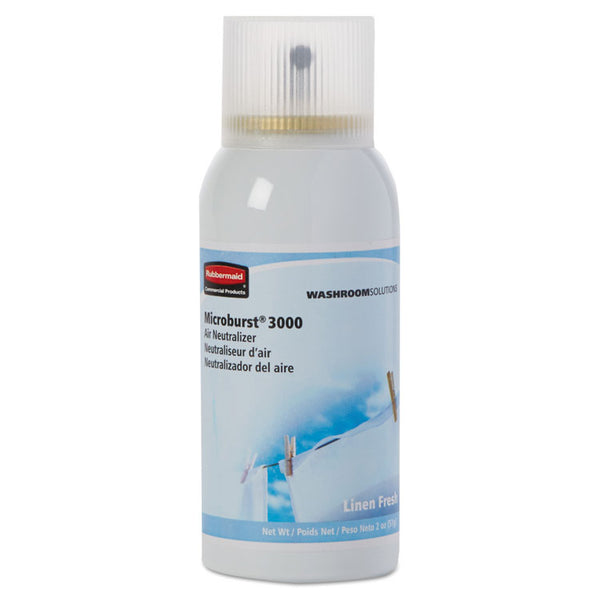 Rubbermaid® Commercial Microburst 3000 Refill, Linen Fresh, 2 oz Aerosol Spray, 12/Carton (RCP4012551)