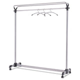 Alba™ Large Capacity Garment Rack, 63.5w x 21.25d x 67.5h, Black/Silver (ABAPMGROUP3)
