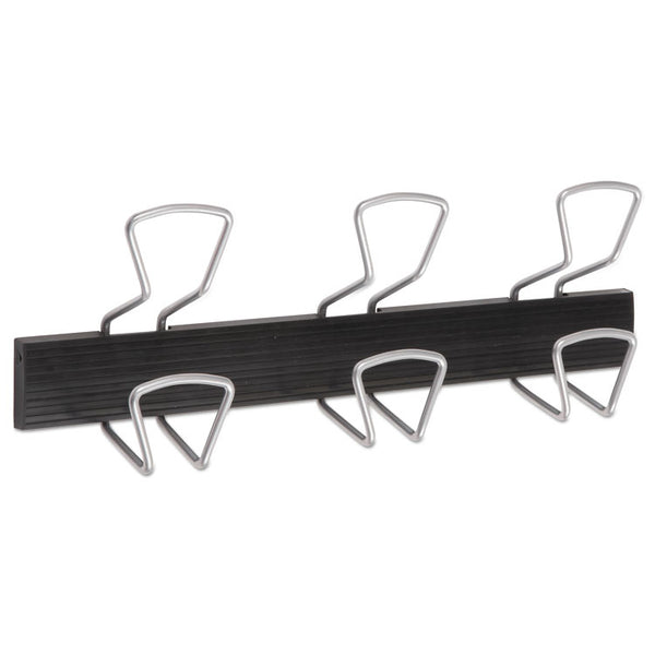 Alba™ Wall-Mount Coat Hooks, 18.11 x 2.95 x 6.45, Metal, Silver, 22 lb Capacity (ABAPMPRO3M)