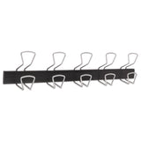 Alba™ Wall-Mount Coat Hooks, 29.92 x 2.95 x 6.45, Metal, Silver, 22 lb Capacity (ABAPMPRO5M) Each